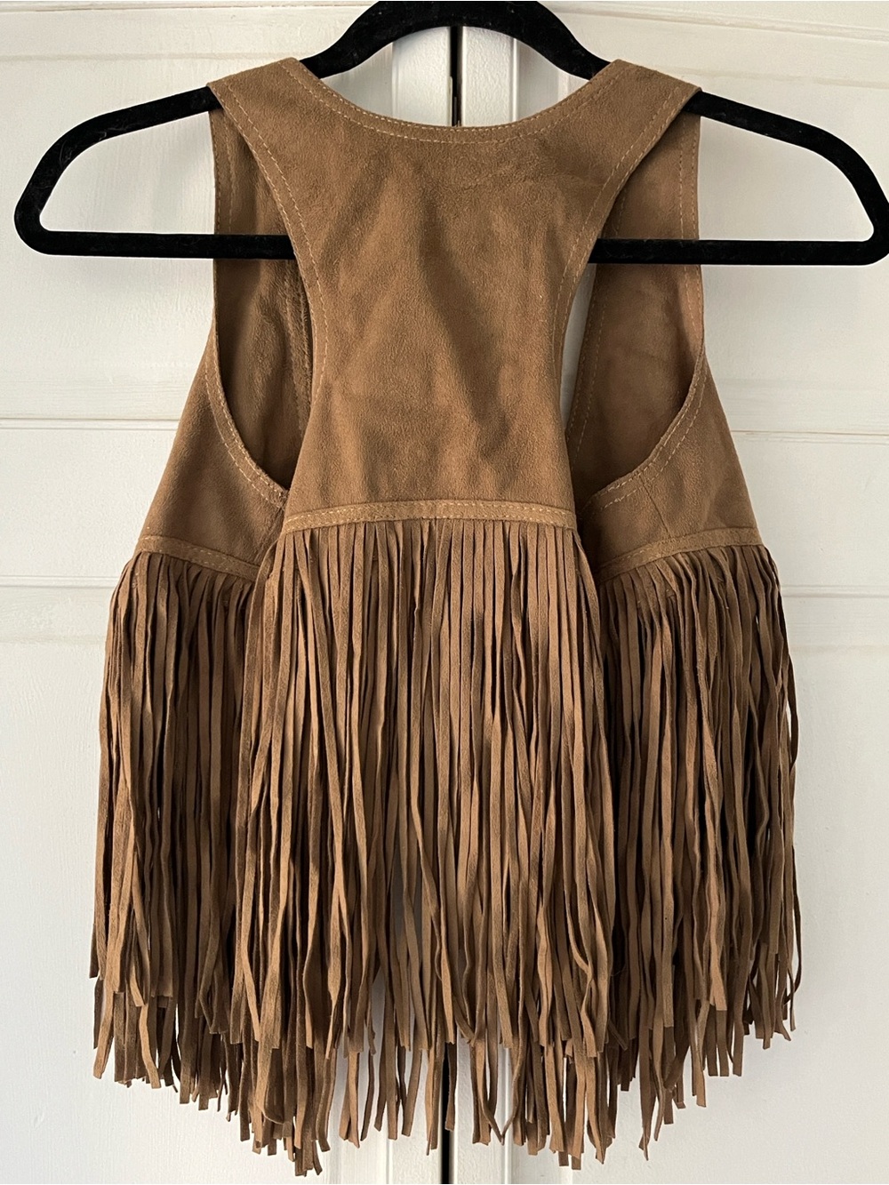 Hollister Brown Fringe Suede Vest - Picture 4 of 5